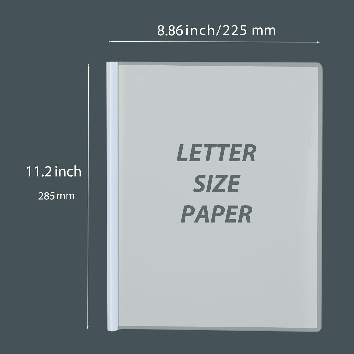 Paquete de 20 portadas transparentes para informes con barras deslizantes, 0.354 in (capacidad de 40 hojas), carpetas de archivos de barra