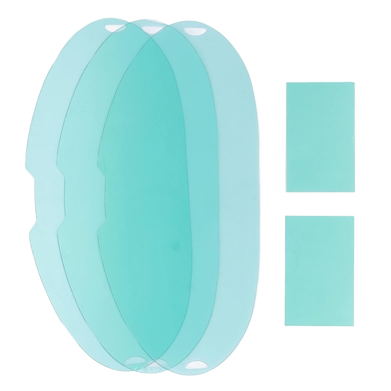 5 lentes de repuesto de pantalla de visión grande, casco de soldadura de repuesto con 3 pantallas exteriores redondas, 2 pantallas interiores para