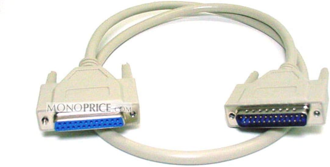 Monoprice Cable moldeado DB25 MF de 3 pies (101591) Blanco