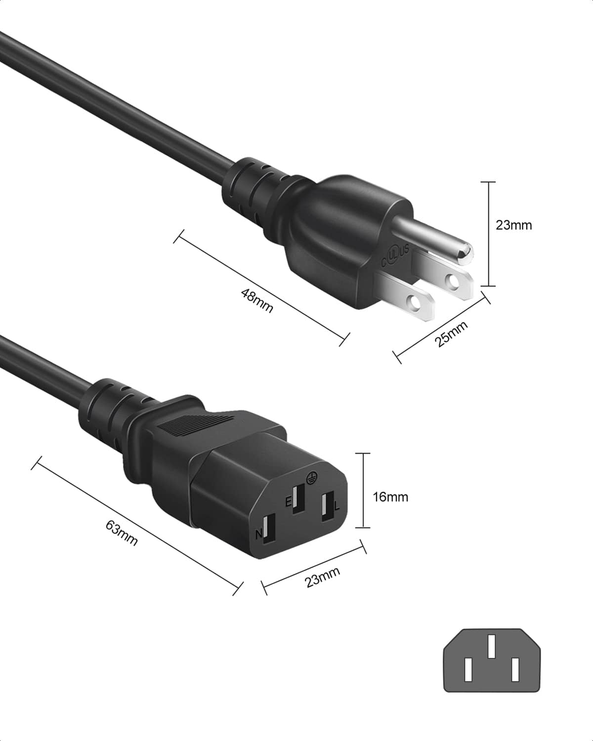 Cable de alimentación amplificador de 3 clavijas de repuesto para ION Pathfinder 2 3 4 altavoz musical Peavey Vox guitarra amplificador iPA76C