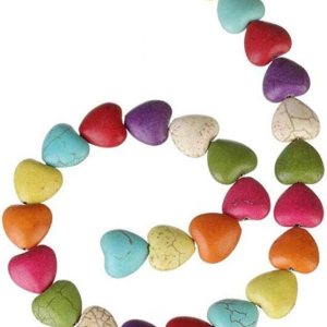 Aproximadamente 27 cuentas coloridas turquesa en forma de corazón, cuentas espaciadoras para hacer joyas, cuentas espaciadoras para hacer joyas, Aproximadamente 27 cuentas coloridas turquesa en forma de corazón, cuentas espaciadoras para hacer joyas, cuentas espaciadoras para hacer joyas,