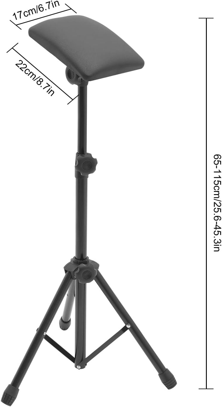 CNCEST Soporte para reposabrazos de tatuaje, trípode plegable, reposabrazos y piernas, trípode con almohadilla de esponja y altura ajustable,