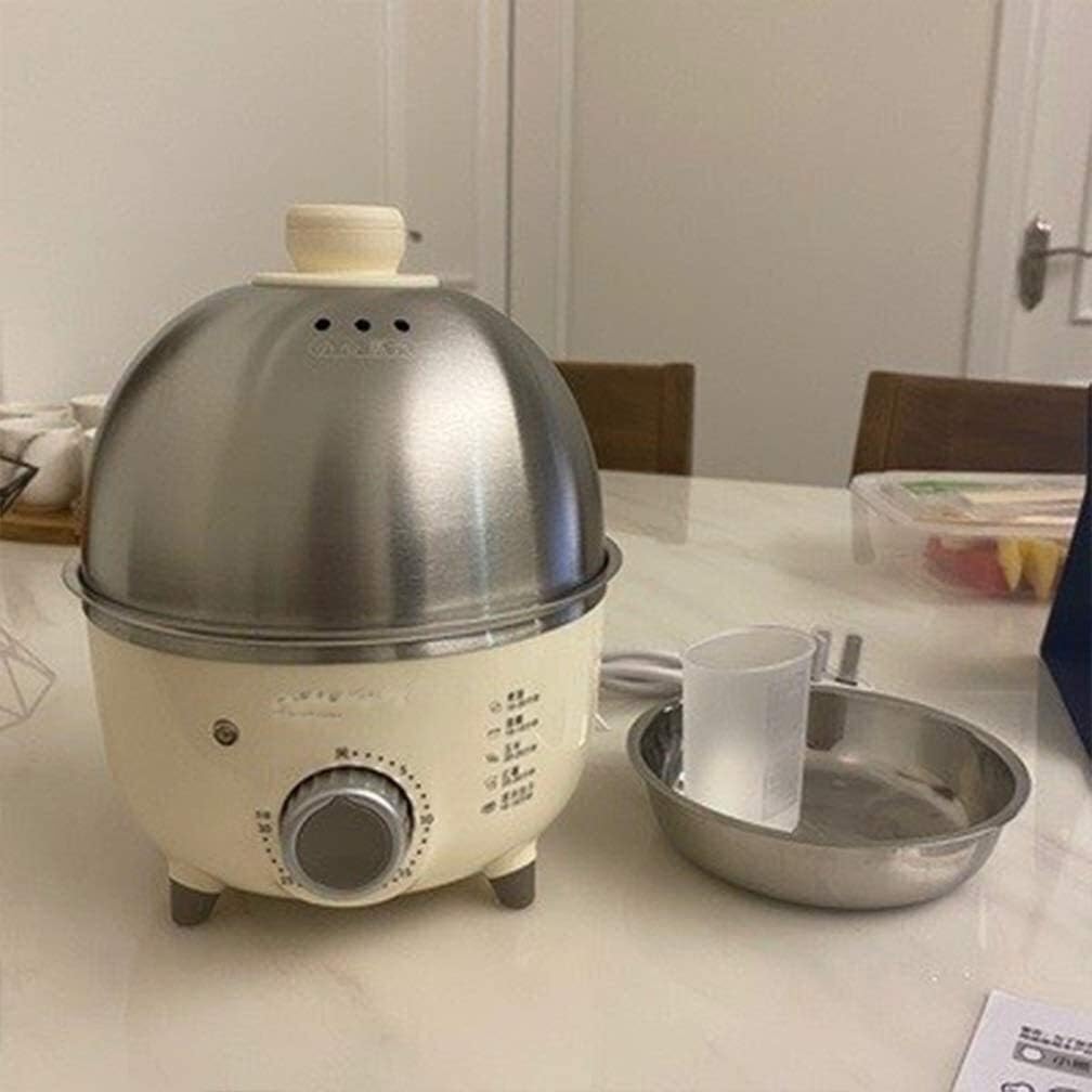 Raxinbang Caldera de huevos de 220 V, mini caldera eléctrica de vapor para huevos domésticos, acero inoxidable, olla automática para cocinar al