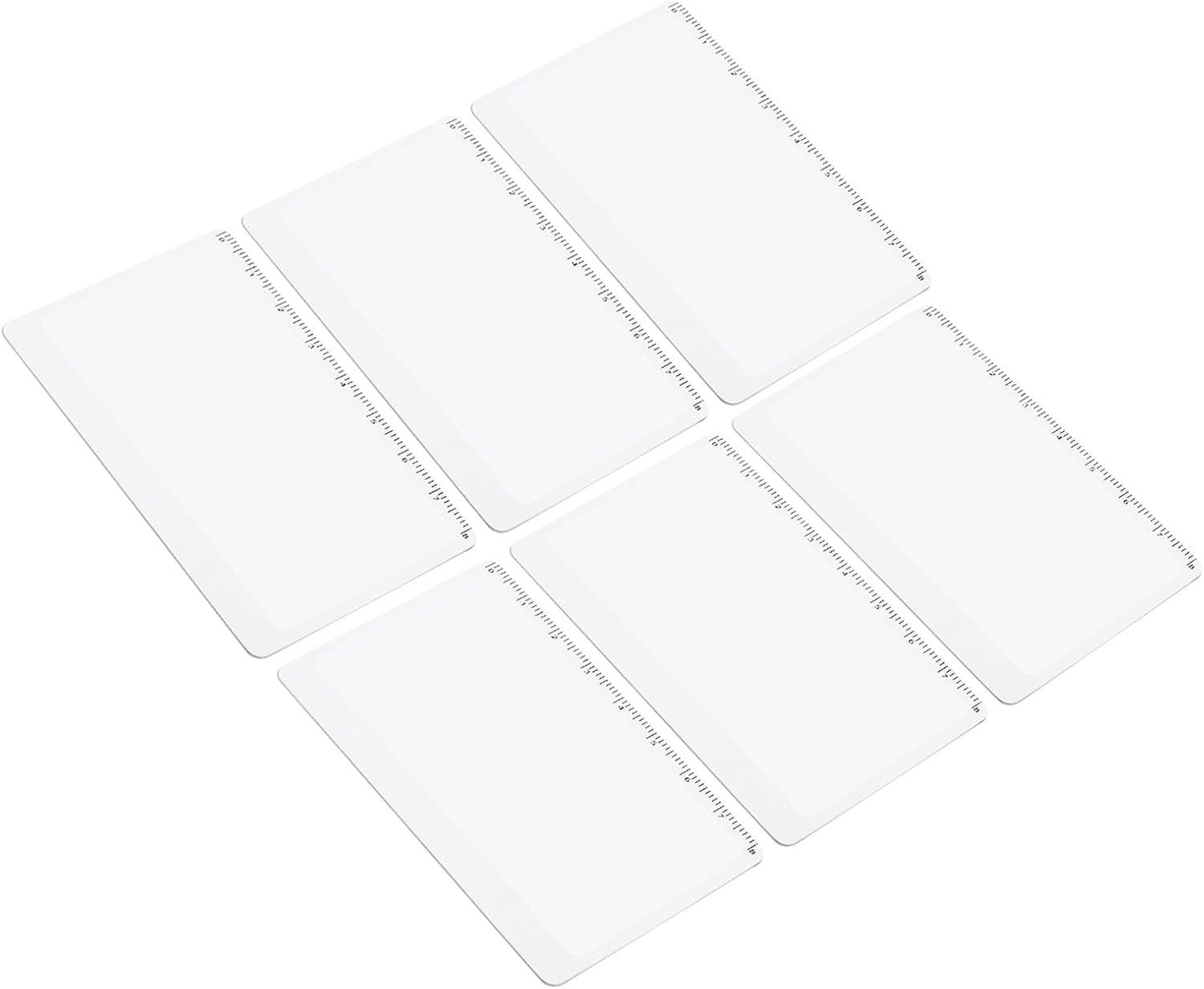 PATIKIL Lupa con marcador de páginas con regla de 3.1 in, paquete de 6 lentes de lupa de hoja de aumento 3X para personas con baja visión, lectura