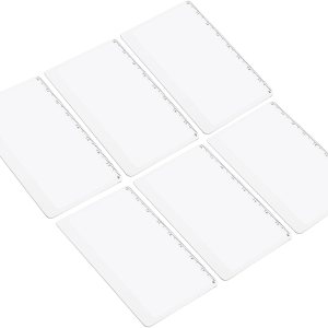 PATIKIL Lupa con marcador de páginas con regla de 3.1 in, paquete de 6 lentes de lupa de hoja de aumento 3X para personas con baja visión, lectura PATIKIL Lupa con marcador de páginas con regla de 3.1 in, paquete de 6 lentes de lupa de hoja de aumento 3X para personas con baja visión, lectura