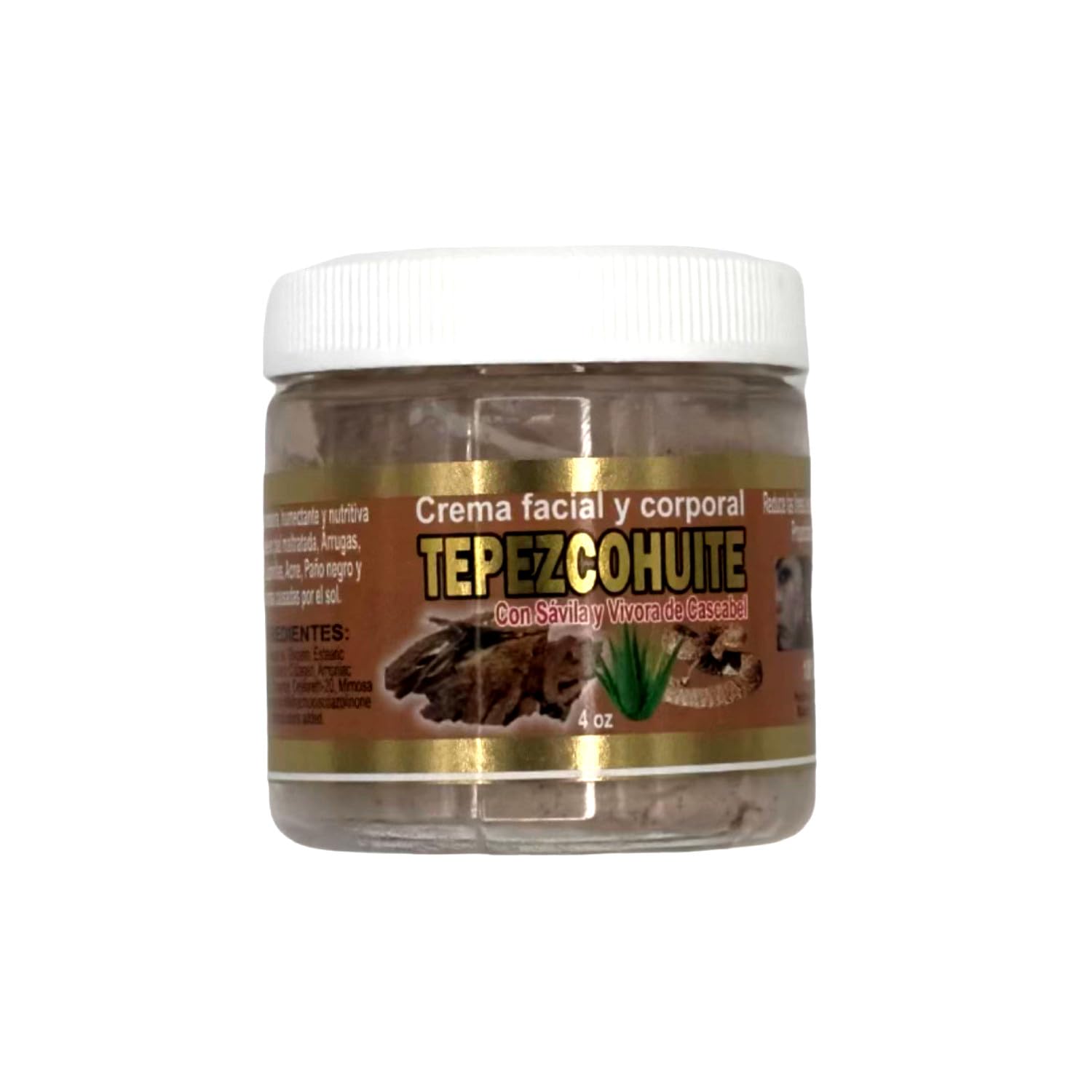 Tepezcohuite Cream 4oz Mexican Face and Body Original Crema Hidratante – Tepezcohuite Crema Para La Cara y Para El Cuerpo Hecha en México – Hidrata