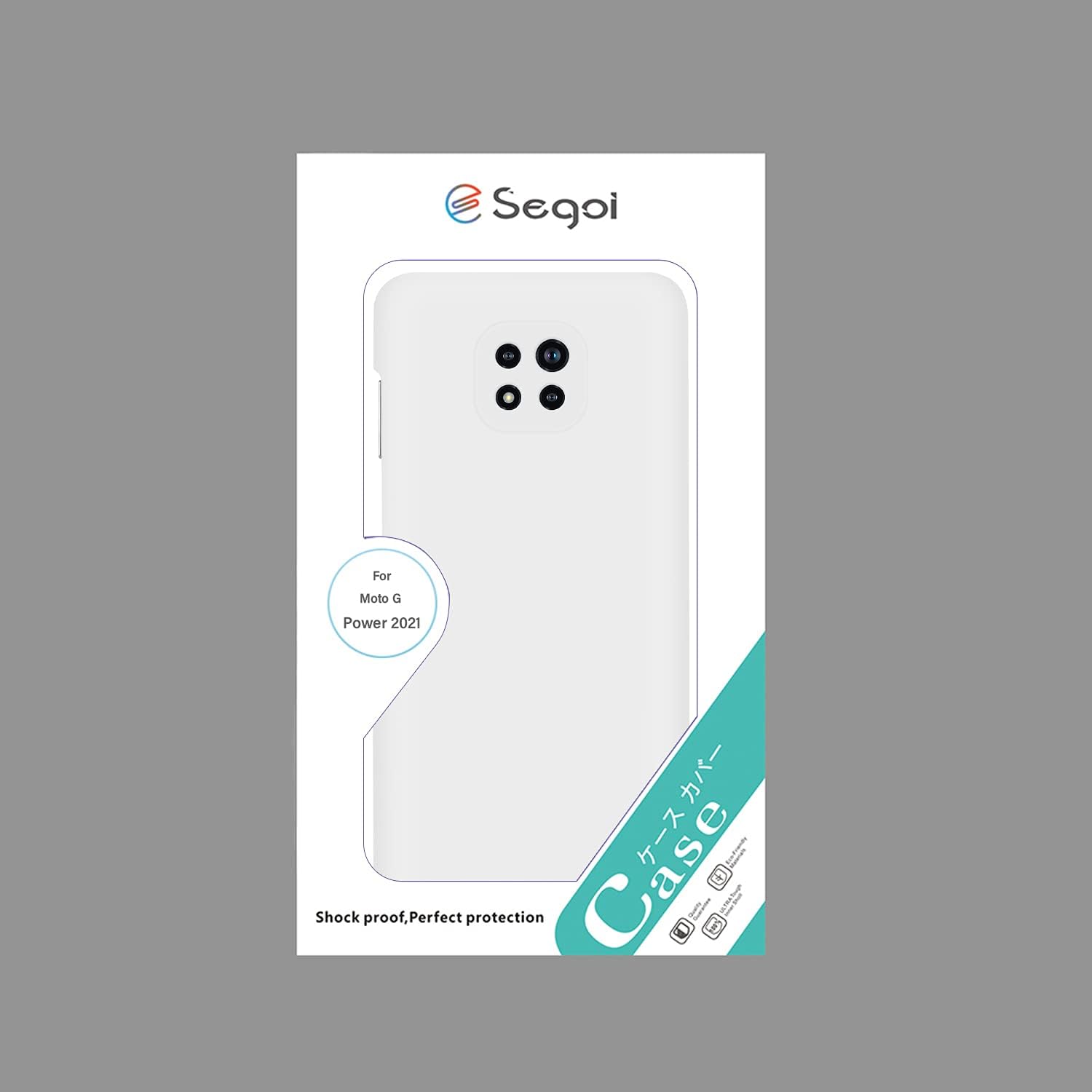 E Segoi Moto G Power 2021 – Funda de goma de gel de silicona líquida a prueba de golpes, cojín de forro de tela de microfibra suave compatible con