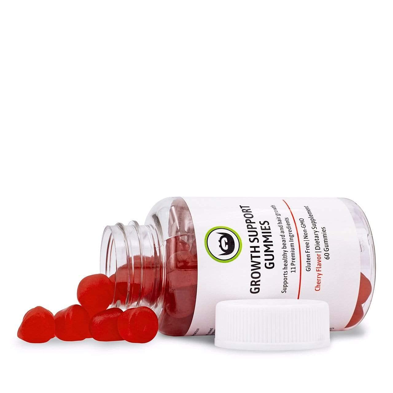 Beard Organics Gomitas de apoyo al crecimiento  Biotina 10,000 mcg, OptiMSM patentado, vitamina E  Suplemento para el crecimiento de la barba para