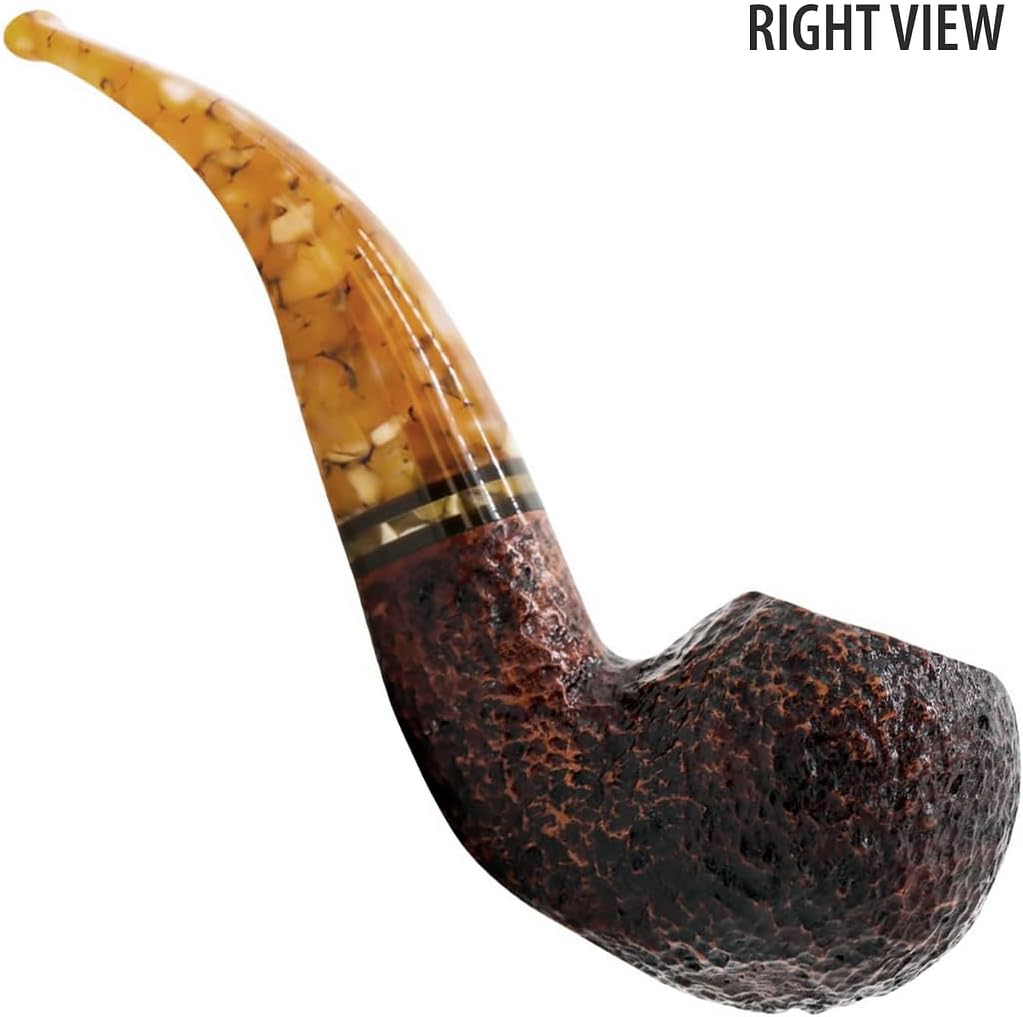 Miele Honey Pipe – Tubos de madera hechos a mano Savinelli Tobacco Pipe con acabado rústico (642)
