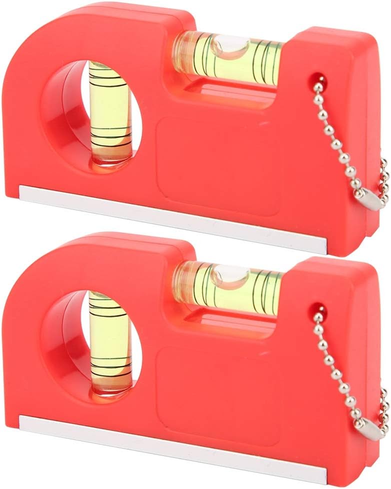 2 niveladores magnéticos, herramienta de medición de nivel horizontal para el hogar al aire libre, para oficios de construcción, albañilería,