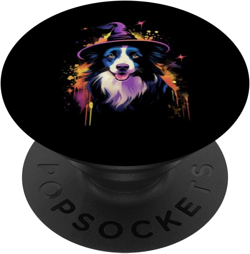 Border Collie Halloween Dog Pet Owner PopSockets Standard PopGrip