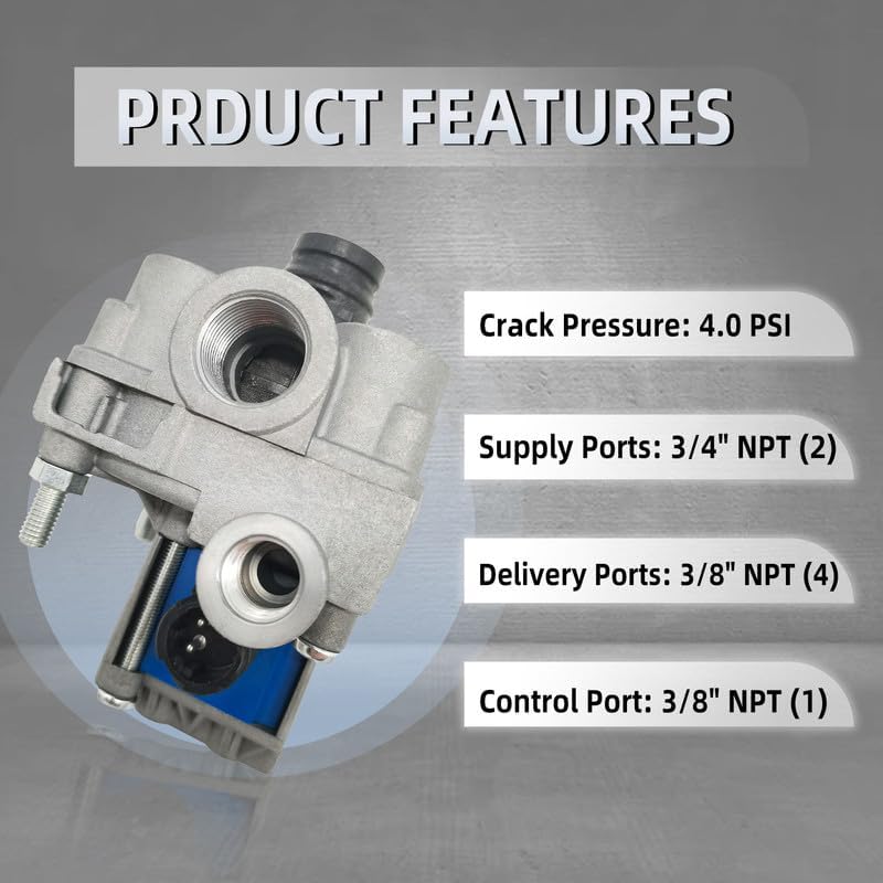 4721950330 S4721950330 Válvula de relé ABS para Meritor S4721950330, para Wabco 4721950330 12V Remolque ABS Modulador Válvula (1 PCS)