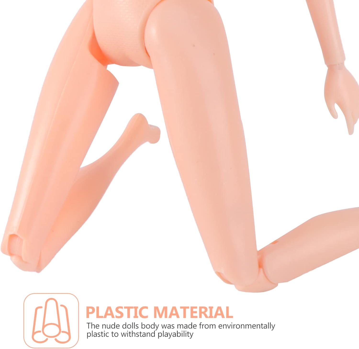 HEALLILY Cuerpo de muñeca de rompecabezas, 3 piezas, cuerpo de muñeca de plástico desnudo, cuerpo de muñeca desnuda, muñeca de bricolaje, muñeca