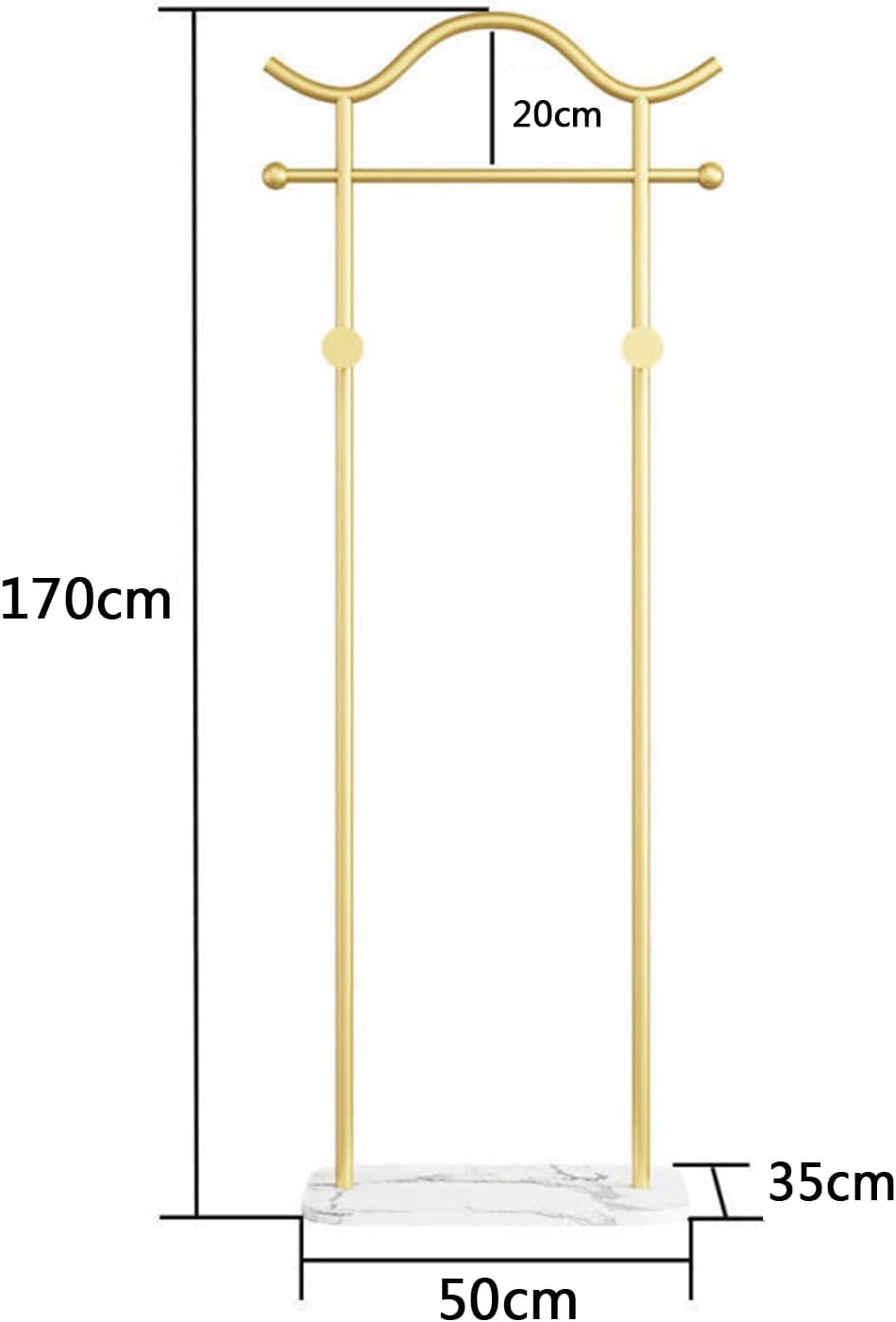 Perchero dorado con cesta de almacenamiento, base de mármol resistente y estable, soporte de exhibición de tienda de ropa para organización y ropa