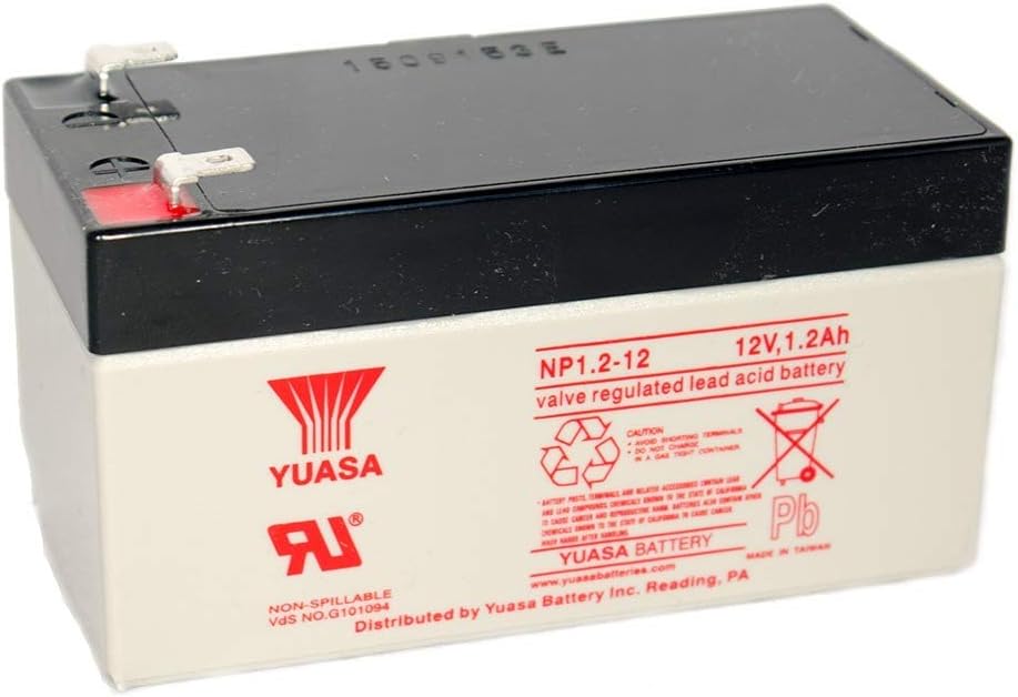 Yuasa NP1.2-12 12V1.2AH Batería de plomo sellada con terminal F1
