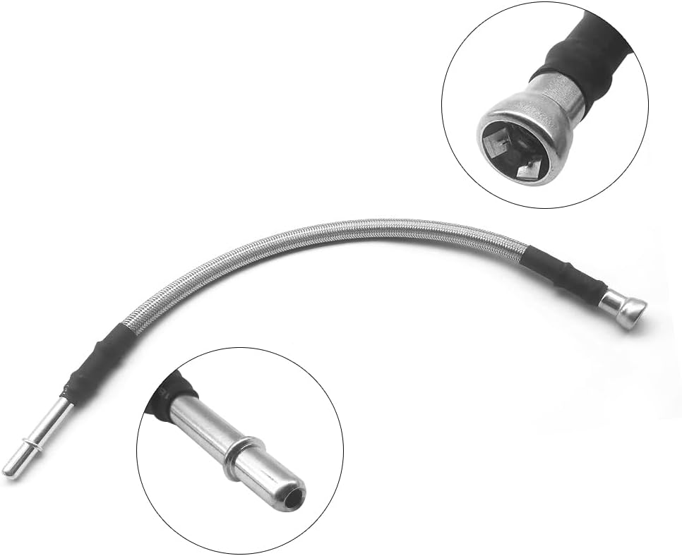 Línea de combustible trenzada compatible con GMC Sierra Chevy Silverado 1500 2500 2500HD 3500 manguera de combustible flexible de acero inoxidable