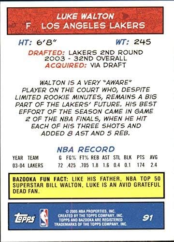 2004-05 Bazooka Mini #91 Luke Walton NBA Basketball Trading Card