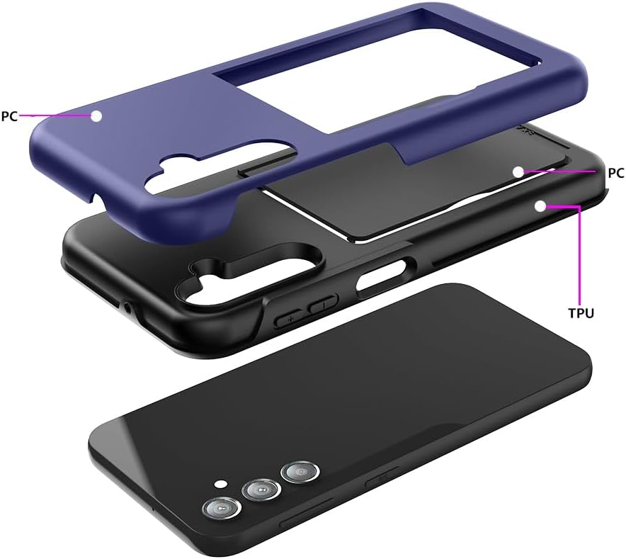 Asuwish Funda para Samsung Galaxy A34 5G con protector de pantalla de vidrio templado y accesorios para celular, ranura para tarjetero, soporte para