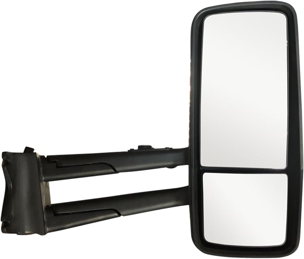 Espejo lateral de repuesto para Kenworth T680 T880 W990 con cubierta negra, lado derecho del pasajero para 2014 2015 2016 2017 2018 2019 2020 2021