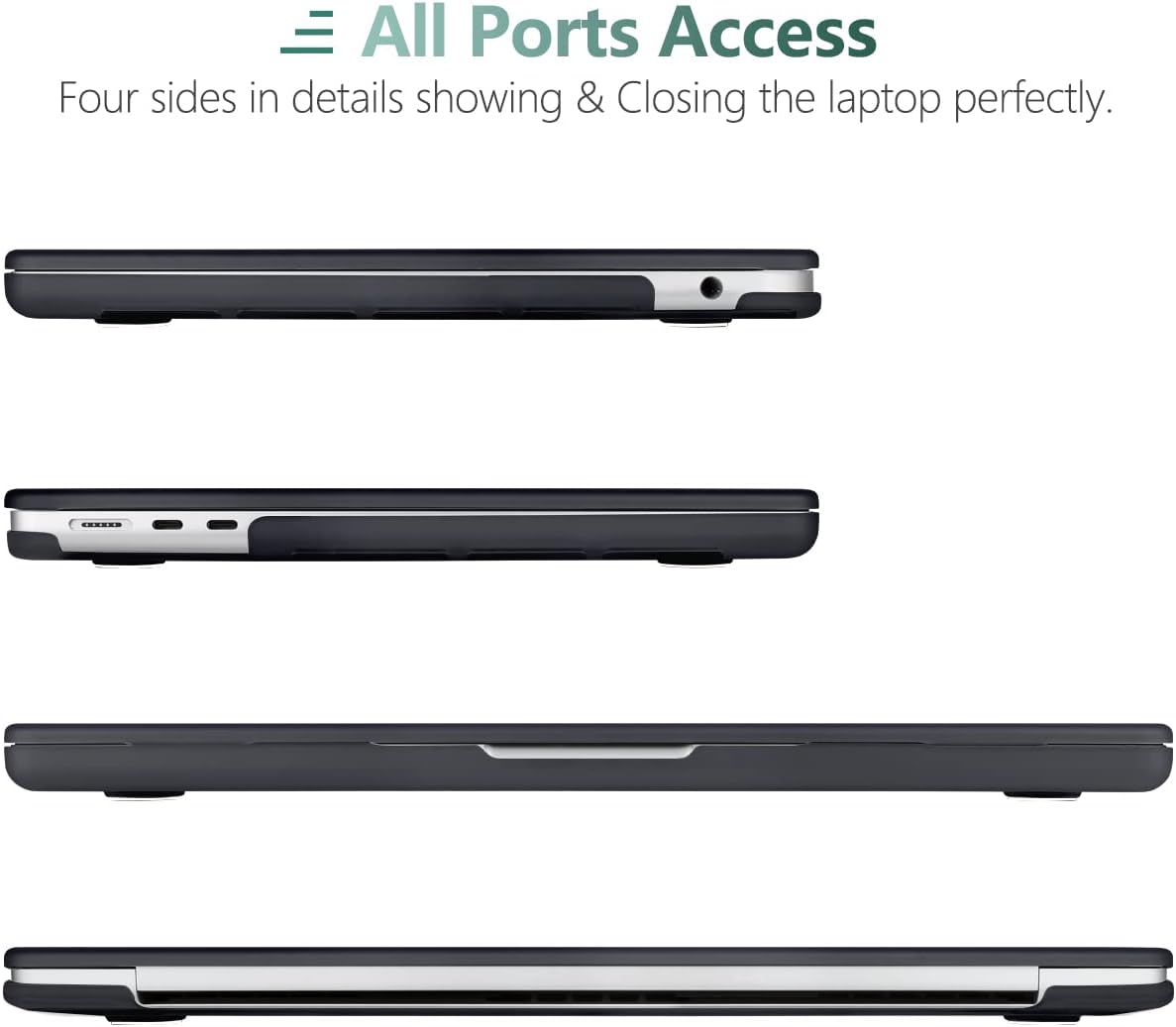 Funda para MacBook Air de 15 pulgadas 2023, modelo A2941 con chip M2, cubierta rígida y cubierta de teclado, protector de pantalla y adaptador OTG