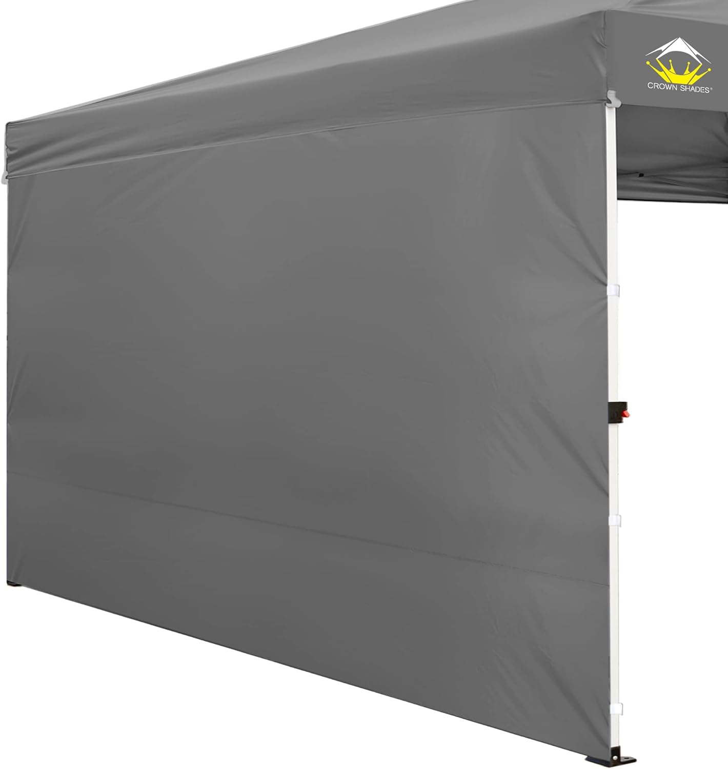 CROWN SHADES SunWall – Cubierta plateada para tienda de campaña desplegable de 10 x 10 pies, 1 paquete de pared lateral solo con revestimiento