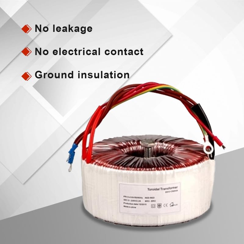 ATO Transformador toroidal reductor 200VA, Transformador toroidal estable monofásico, 220V CA a 110V, Transformadores toroidales de potencia, para