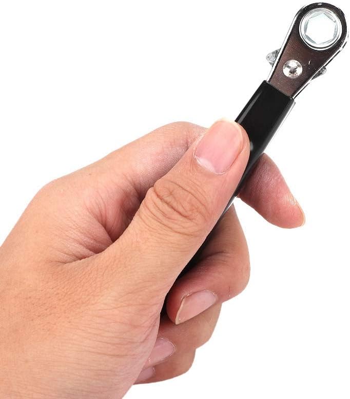 Llave de terminal lateral, 516″ 6 puntos extremo aislado mango lateral terminal de batería llave de trinquete herramienta de reparación automática