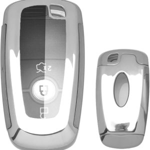 Xotic Tech – Carcasa para llavero de TPU plateado, compatible con Ford Edge Escape Expedition Explorer Mustang Ranger F-150 F-250 o Lincoln Corsair Xotic Tech – Carcasa para llavero de TPU plateado, compatible con Ford Edge Escape Expedition Explorer Mustang Ranger F-150 F-250 o Lincoln Corsair