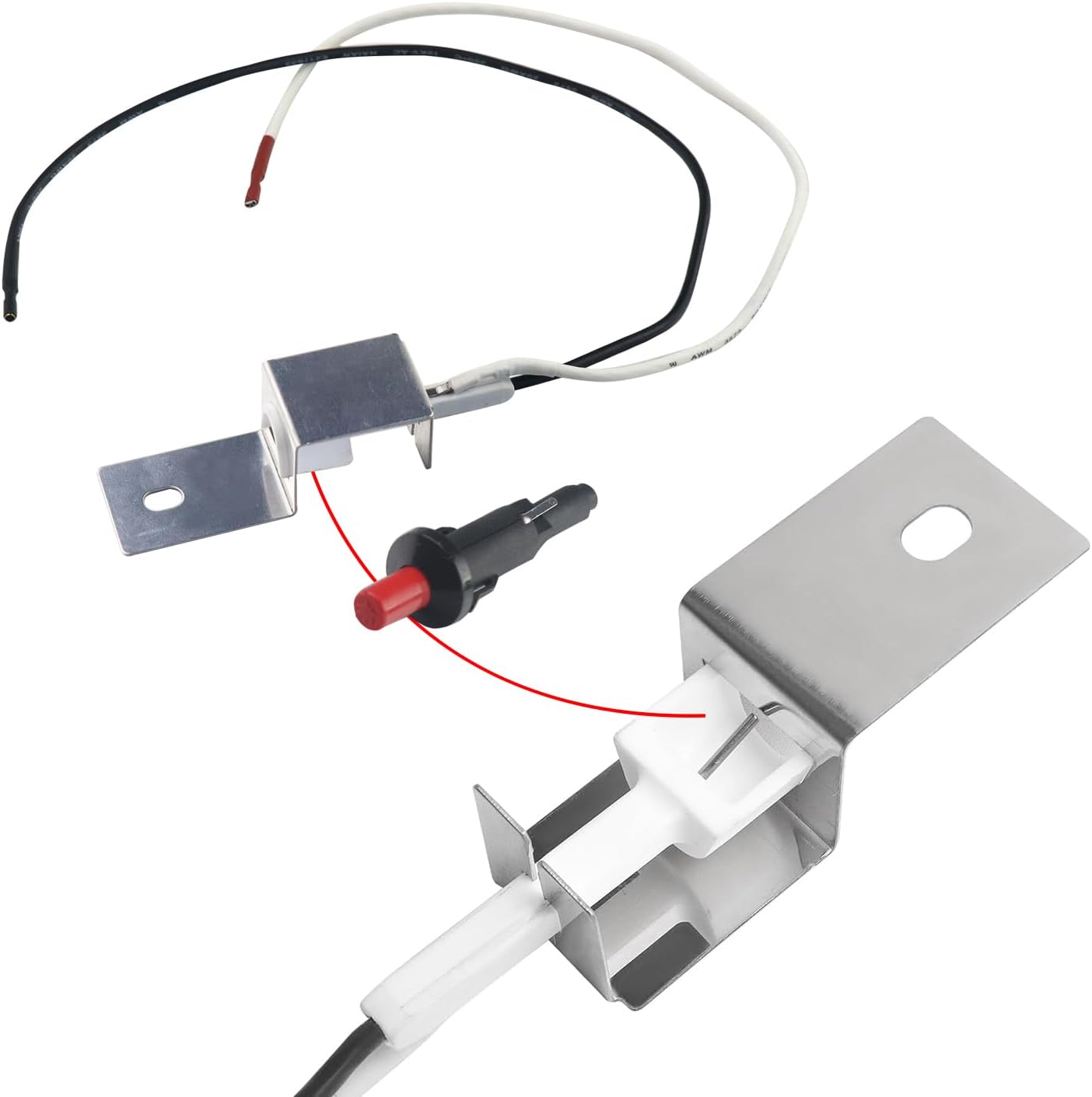 80463 – Kit de encendido de repuesto para Weber Traveler Portable 9010001 9013001 9020001 9030001 Q100 Q120 Q200 Q220 Q1000 Q2000, botón de