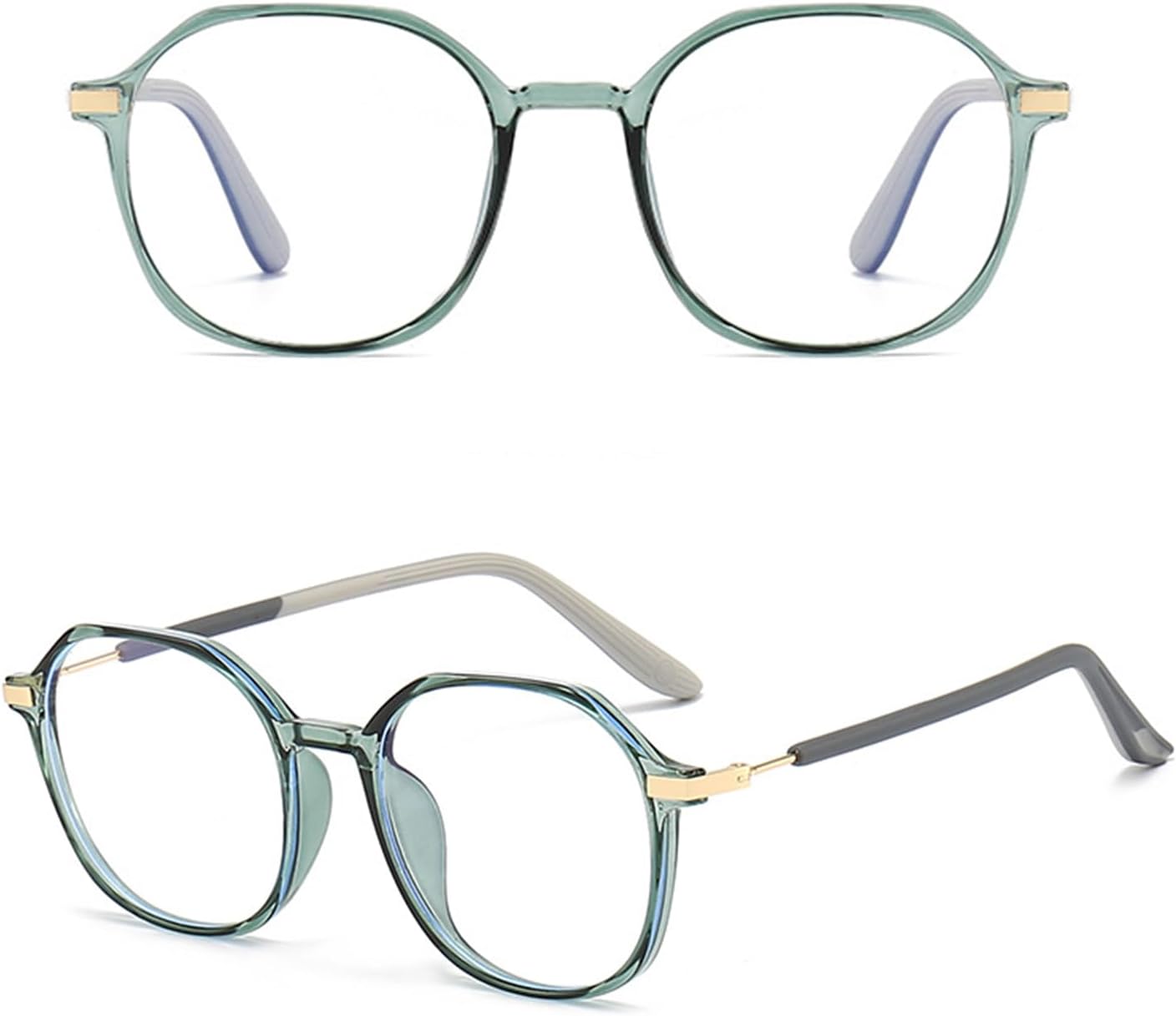 Lentes de bloqueo de luz azul, de gran tamaño, retro de los años 60, antifatiga ocular y protección UV, montura TR90