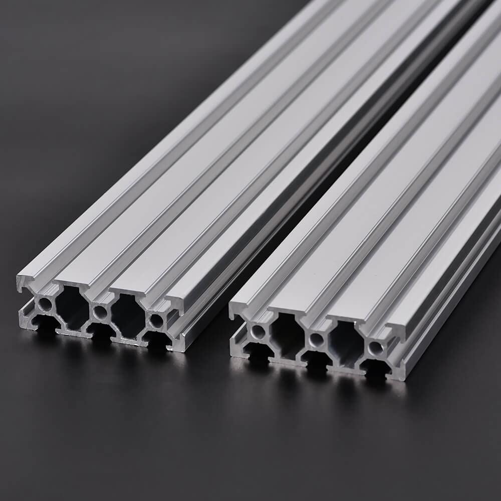 2 piezas de perfil de extrusión de aluminio 2060 con ranura en T de 23.6 pulgadas, riel lineal anodizado estándar europeo para piezas de impresora
