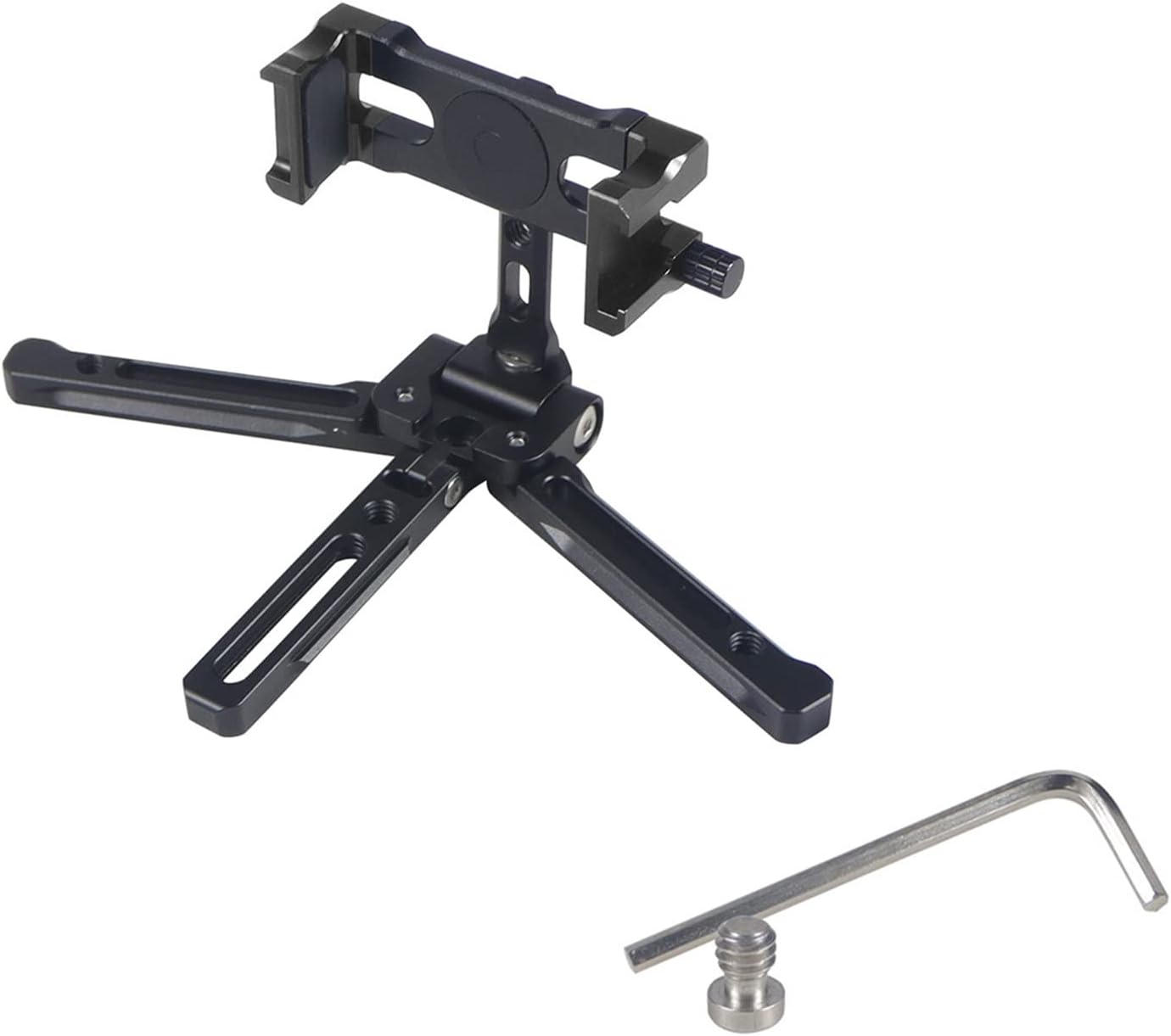 Soporte para trípode de escritorio Soporte de clip para teléfono Adaptador plegable giratorio de 360  para teléfono Cámara SLR Accesorios de