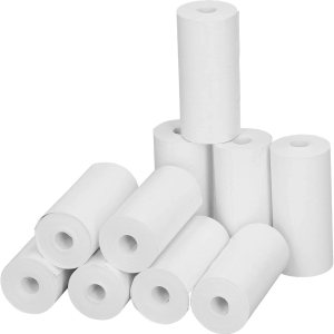 10 rollos de papel térmico para impresora térmica, 2.24 x 0.98 pulgadas, papel térmico termosensible blanco imprimible para impresora pequeña 10 rollos de papel térmico para impresora térmica, 2.24 x 0.98 pulgadas, papel térmico termosensible blanco imprimible para impresora pequeña