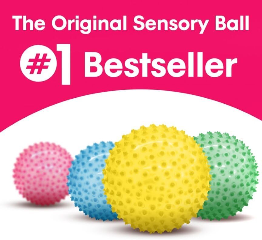 Edushape La bola sensorial original para bebé, bola de bebé de 7 pulgadas que ayuda a mejorar las habilidades motoras gruesas para niños de 6 meses