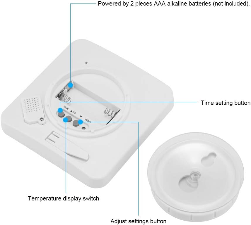 AOZBZ Shower Wall Clock, Digital Kitchen Timer with Alarm, Waterproof Touch Screen Timer, Temperature Humidity Display with Suction Cup Hanging Hole