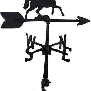 Montague Metal Products Veleta de 24 pulgadas con adorno de caballo Montague Metal Products Veleta de 24 pulgadas con adorno de caballo