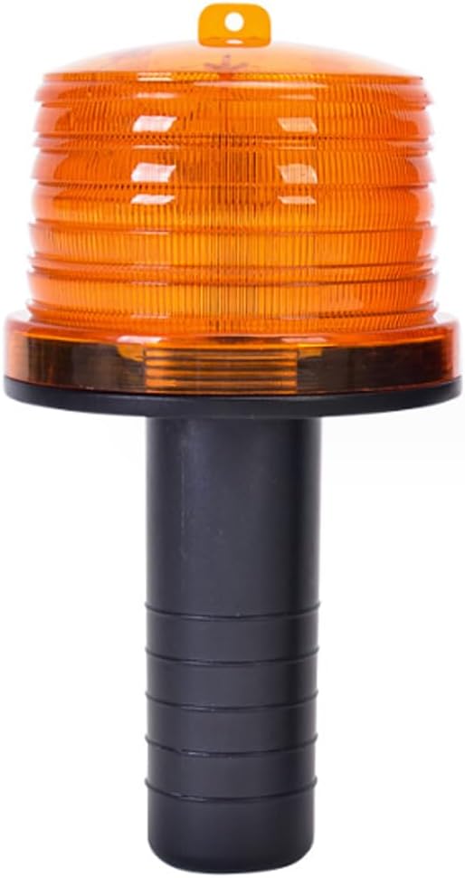 Aolyty Luz solar de advertencia, lámpara LED de advertencia impermeable, luz de seguridad solar súper brillante con interruptor para construcción,
