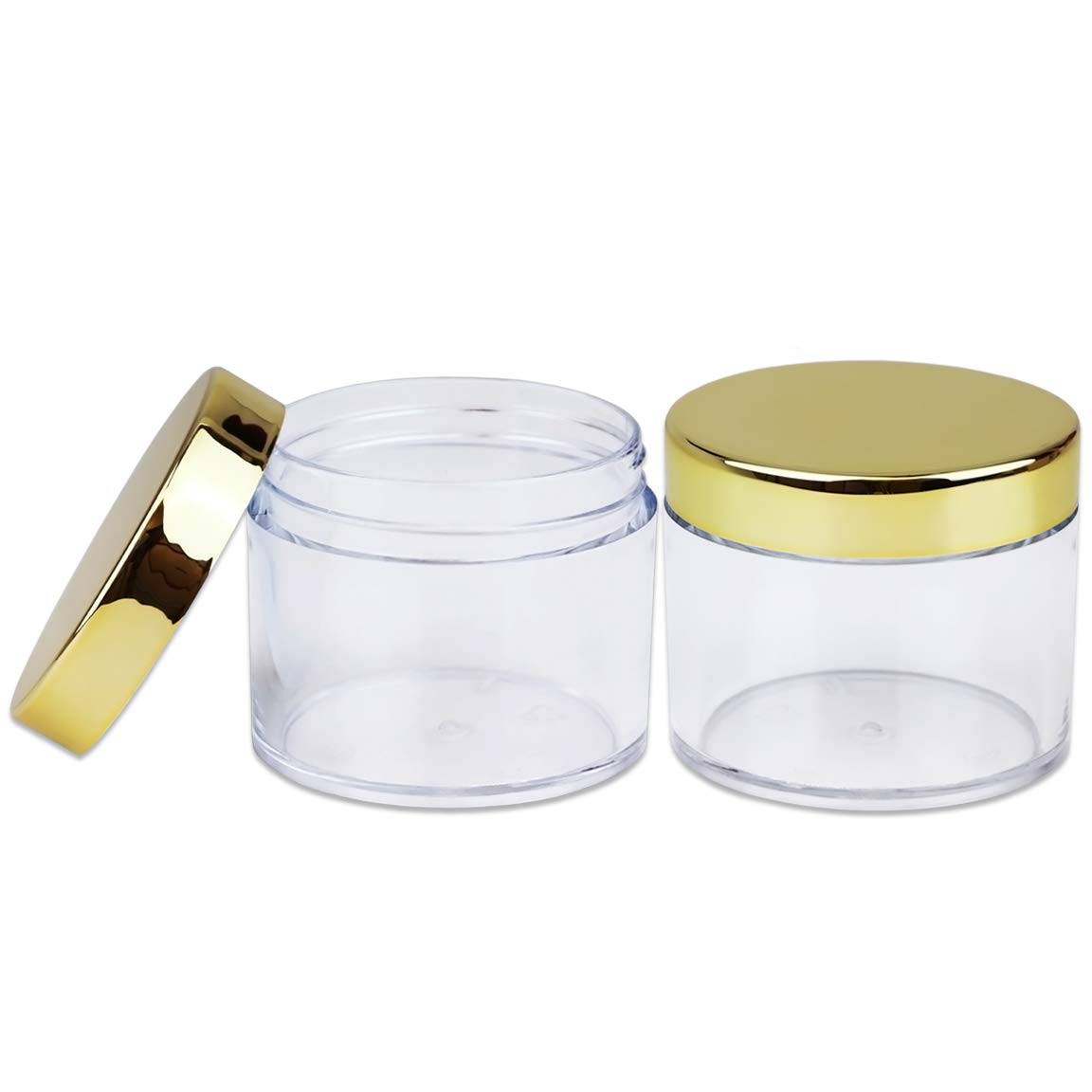 Beauticom – Contenedor de primera calidad, redondo, transparente, a prueba de fugas (2 onzas). Recipientes plásticos de almacenamiento para viajes,