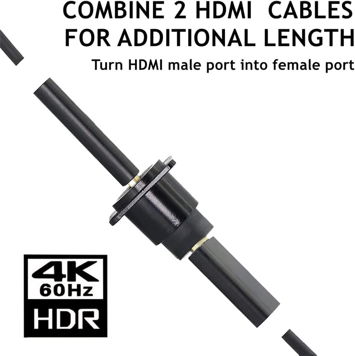PENGLIN Adaptador de montaje en panel HDMI 4K 60Hz, HDMI 2.0 Panel roscado acoplador de montaje fijo hembra a hembra para proyector de monitor de TV