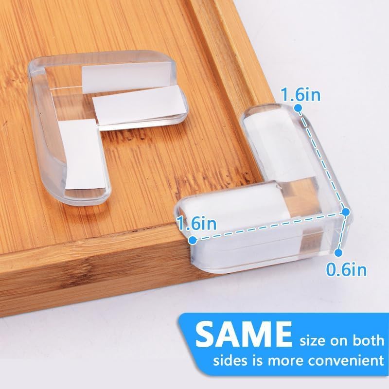 Protector de esquina, paquete de 16 protectores de esquina a prueba de bebés, los mejores protectores de borde de mesa transparentes para mantener