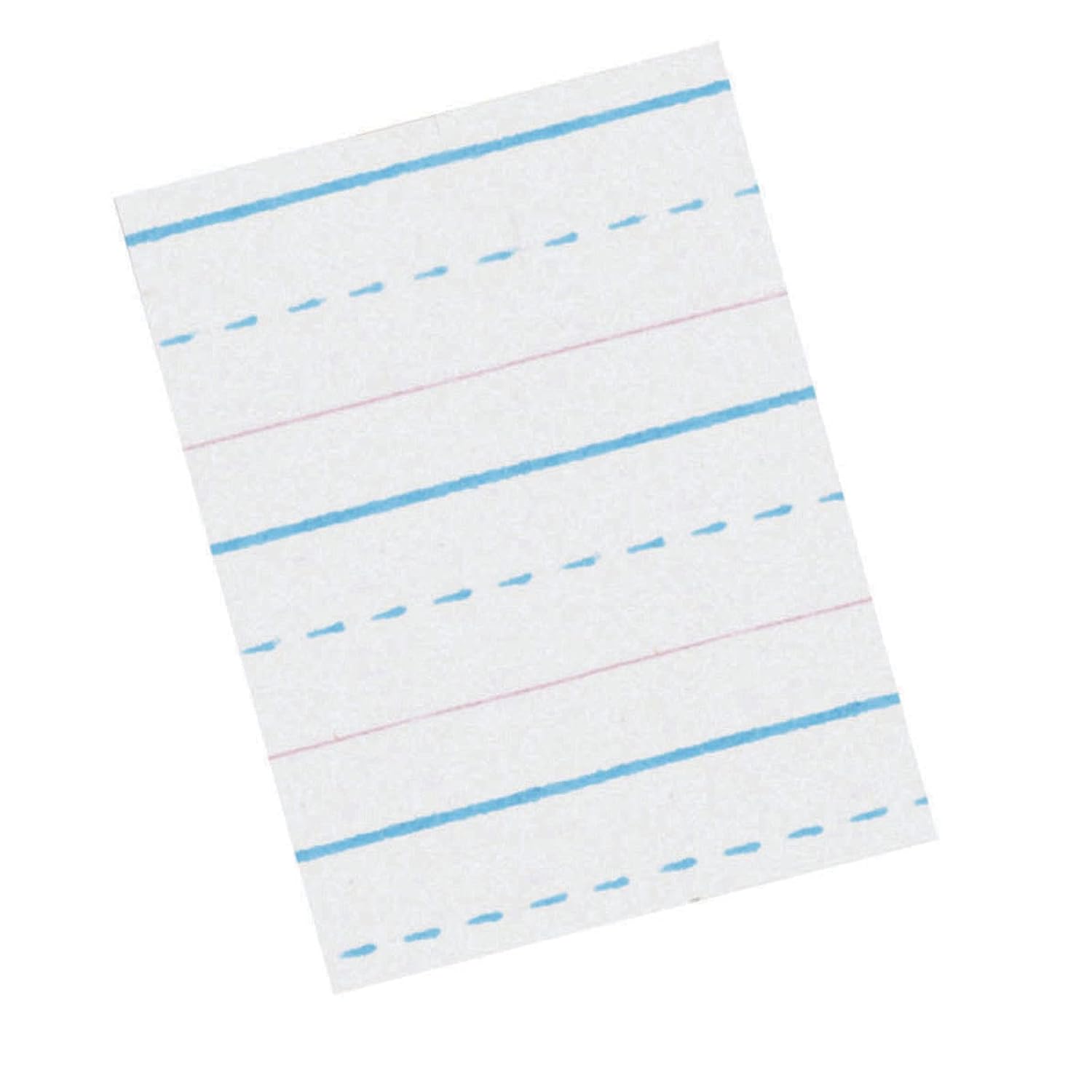Zaner-Bloser Papel de escritura a mano de sulfito, línea media punteada, grado 2, 12 “x 14″ x 14″ a rayas de largo, 10-12″ x 8”, 500 hojas por