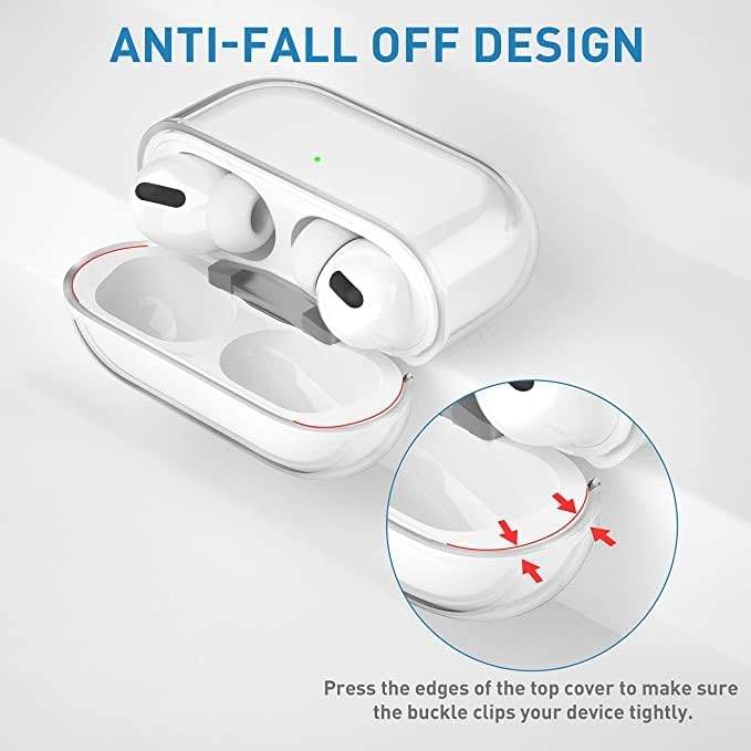 LRK Funda transparente compatible con Apple AirPods 3, no amarillenta soporta carga inalámbrica, material de TPU suave, portectivo y a prueba de