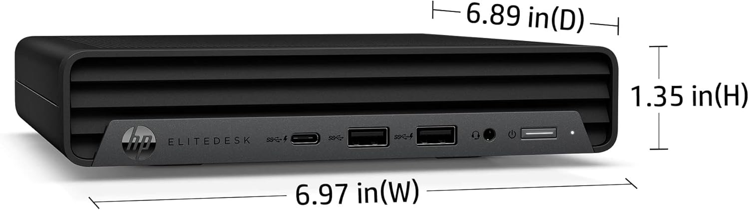 HP Mini escritorio EliteDesk 800 G6 Business, procesador Intel Core i5-10500T, RAM DDR4 de 16 GB, SSD PCIe de 256 GB, RJ-45, Displayport, KB y mouse