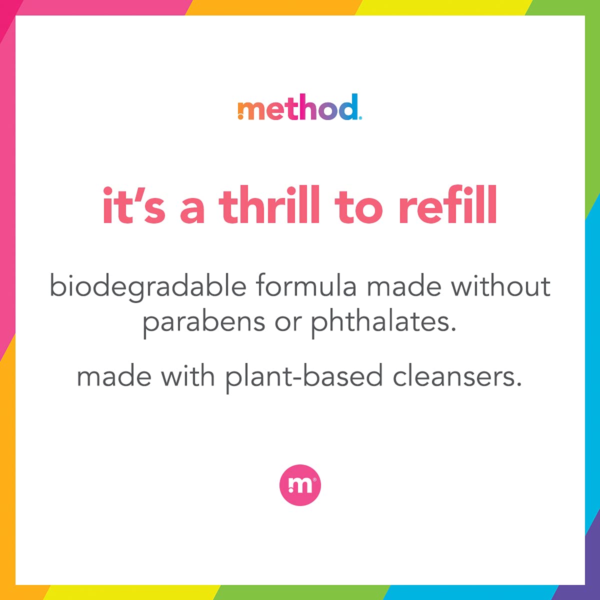 Method Repuesto de jabón de manos espumoso, jengibre naranja, botella reciclable, fórmula biodegradable, 28 onzas líquidas (paquete de 4)