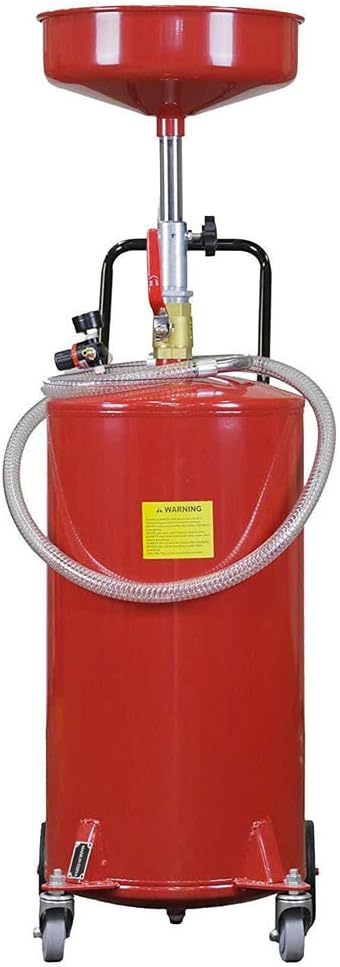 DBM IMPORTS Tanque de cambio de aceite residual de 20 galones, altura ajustable, construcción HD con ruedas