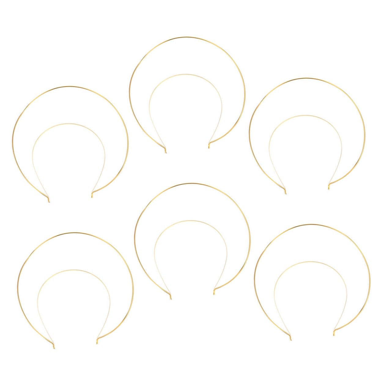 Abaodam 18 Pcs Crown Headband Bridal Headpieces for Wedding Hair Band Double Headband Angel Headpiece Headbands for Girls Angel Headbands Double