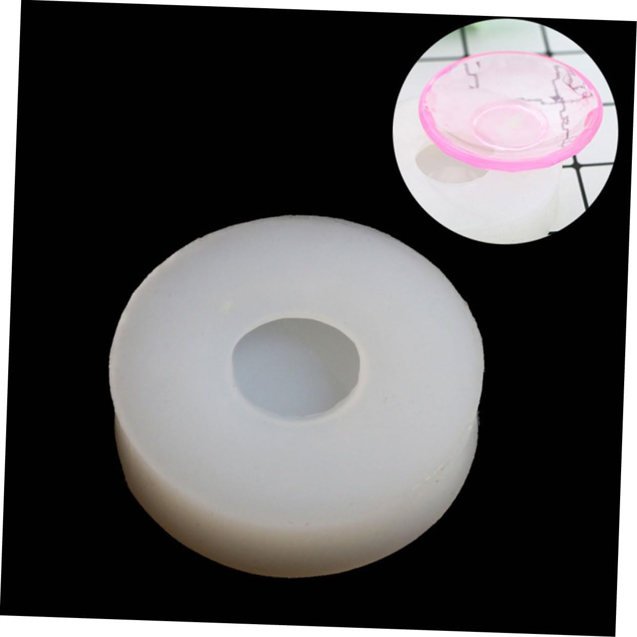 EXCEART Molde de silicona para joyería, molde de resina transparente, moldes de resina para manualidades, moldes de resina, recipientes de molde de