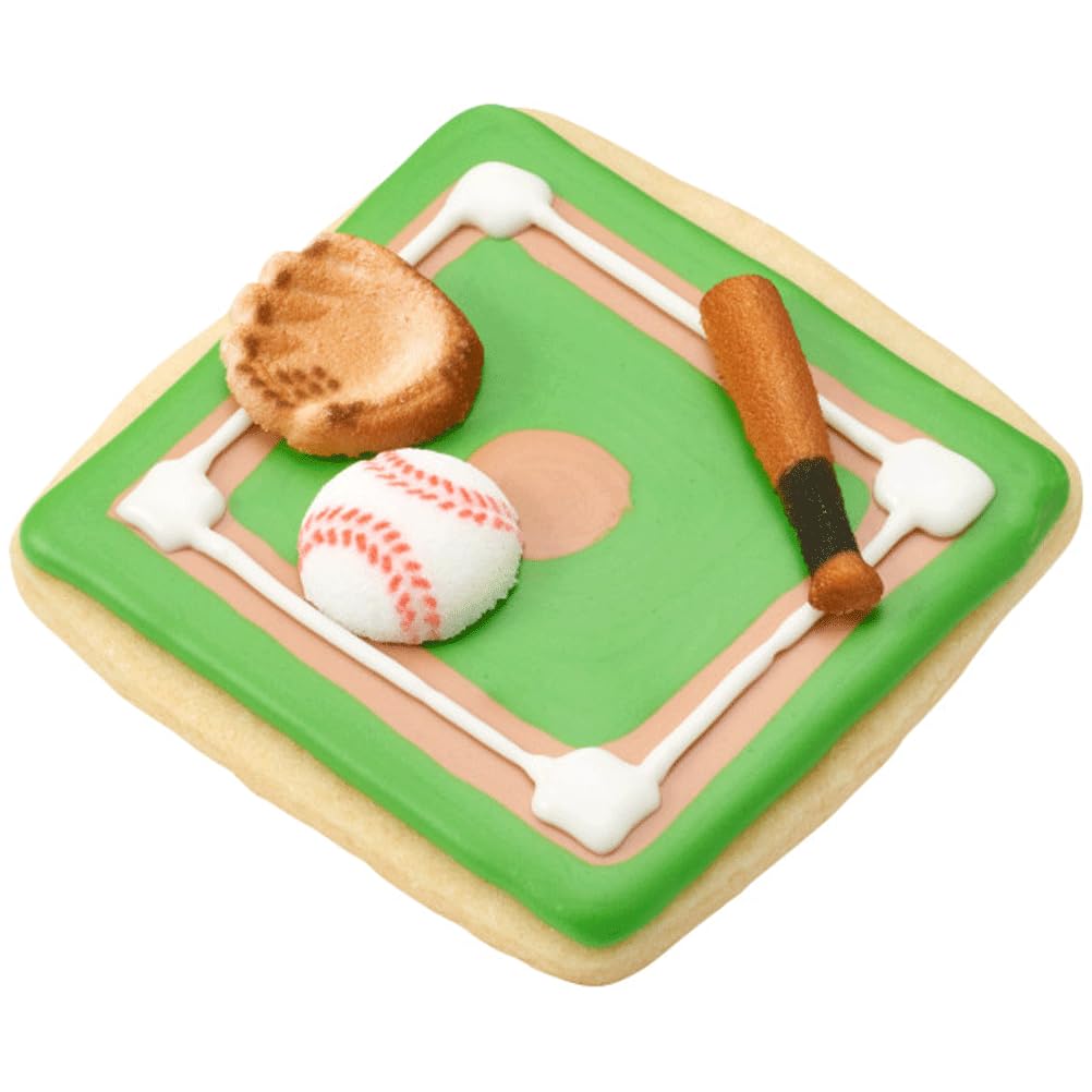 Paquete de 24 decoraciones de azúcar de béisbol para pasteles, cupcakes, pasteles, donas, galletas