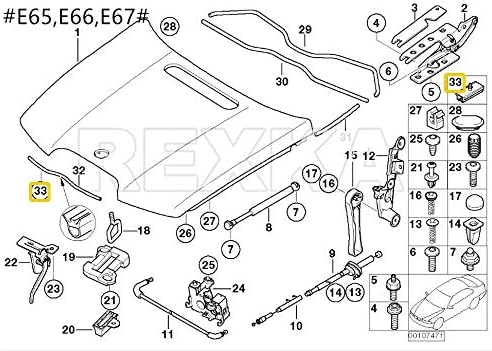 Rexka 10 clips de sello de puerta para BMW 51717006757 E53 E70 E65 E66 E67 7 Series X5