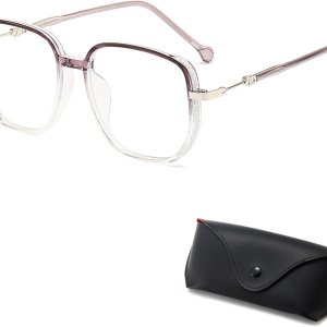 OSMARI Gafas de lectura con luz azul portátiles para mujer, lentes de lectura con diamantes sin montura para mujer, cuadrados OSMARI Gafas de lectura con luz azul portátiles para mujer, lentes de lectura con diamantes sin montura para mujer, cuadrados